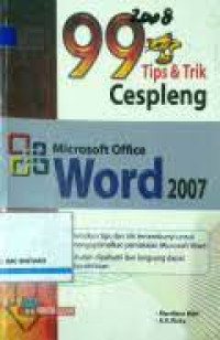 Image of 99 TIPS & TRIK CESPLENG MICROSOFT OFFICE WORD 2007